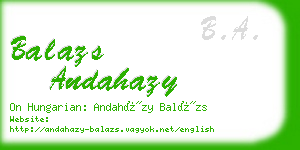 balazs andahazy business card